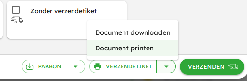 Document printen of document downloaden